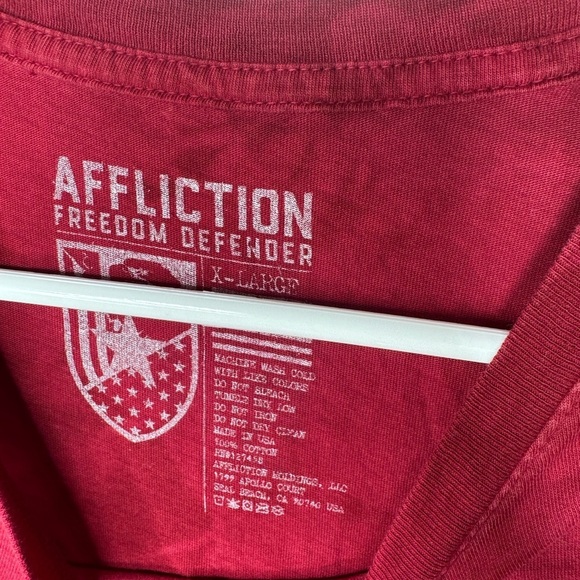 Vintage Affliction Freedom Defender Red Tee - Picture 4 of 4